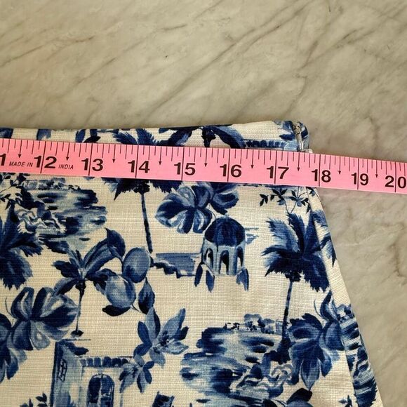 Loft Corfu weekend shift floral cotton stretch skirt size 14P NWT - Picture 6 of 8